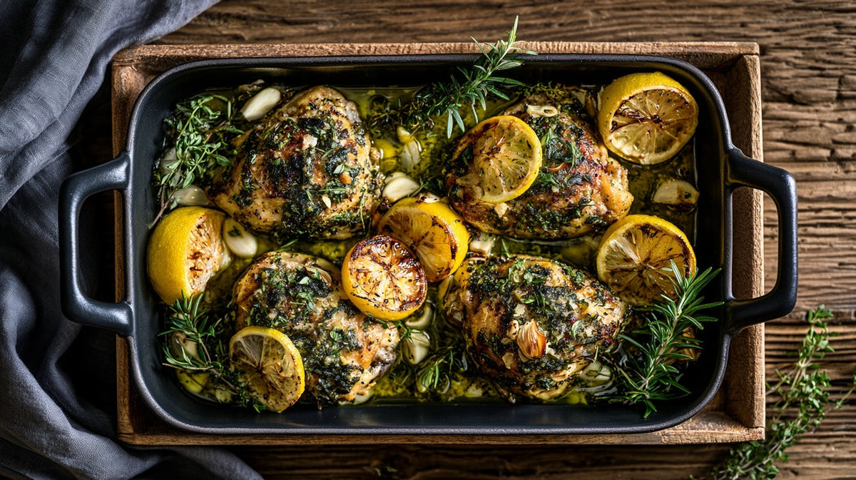 Greek Lemon Chicken (Marinated & Roasted)