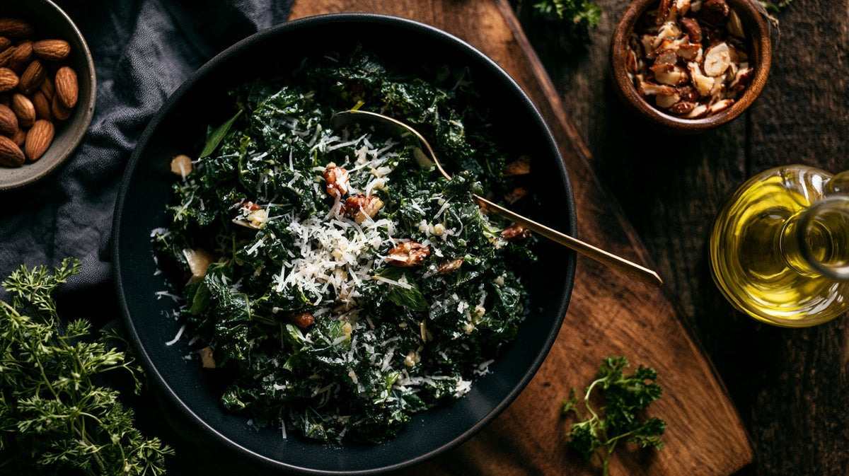 Kale Salad with Lemon Vinaigrette (Easy & Fresh)