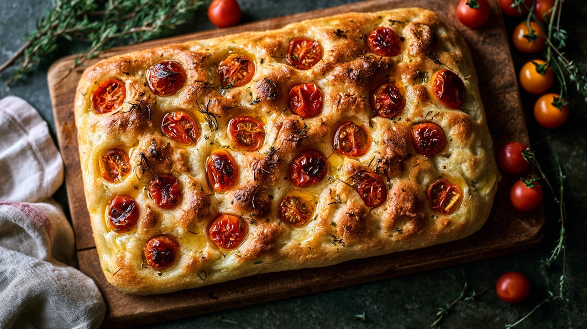Tomato Focaccia Recipe (Crispy & Easy)