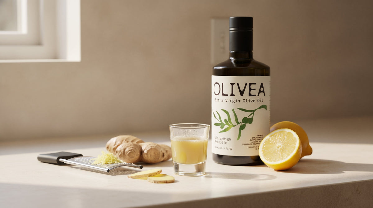Ginger Olive Oil Shot (Fresh Ginger and Lemon)