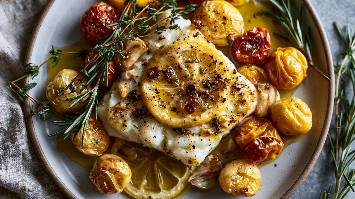 Baked Cod with Lemon and Garlic