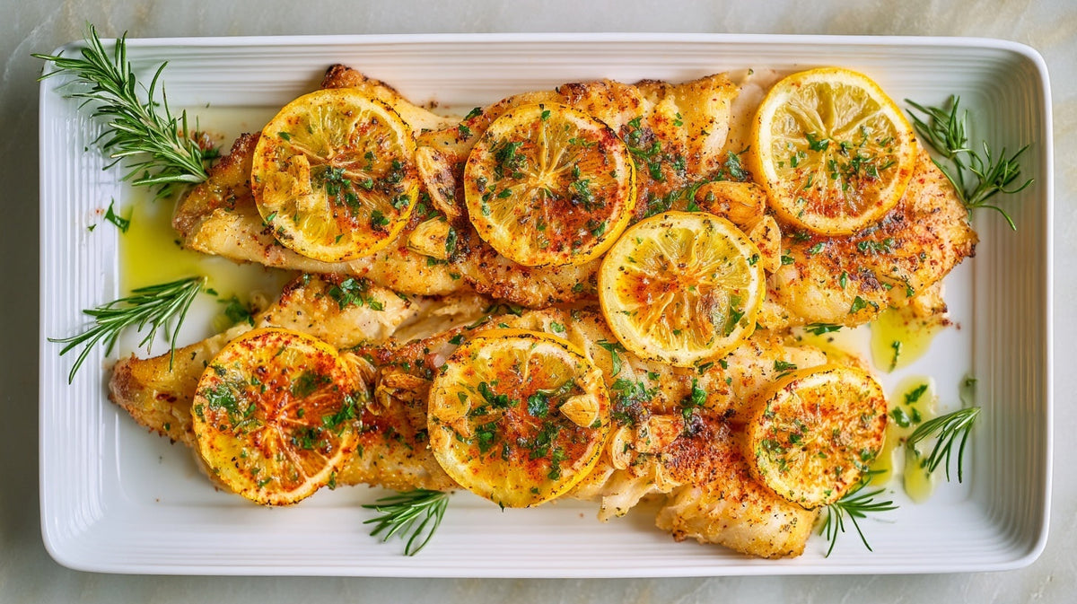 Baked Orange Roughy with Lemon and Olive Oil