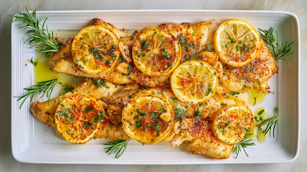 Baked Orange Roughy with Lemon and Olive Oil