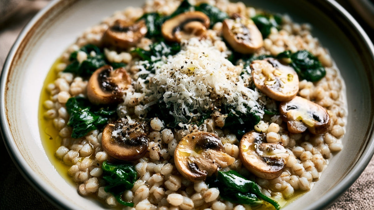 Creamy Barley Risotto (Healthy Whole Grain)