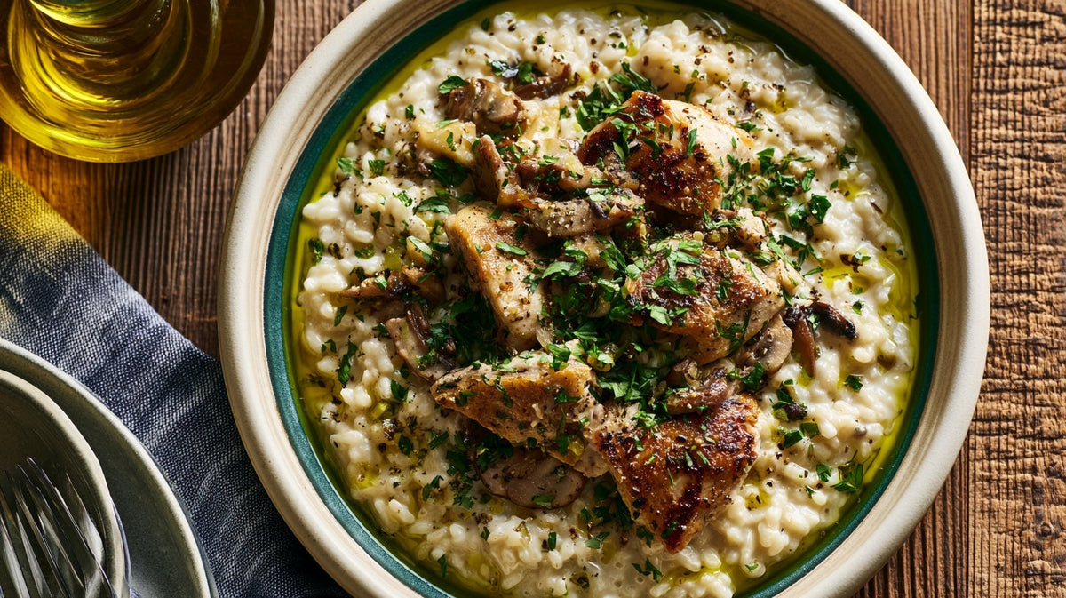 Creamy Chicken Risotto Recipe (Easy One-Pan)