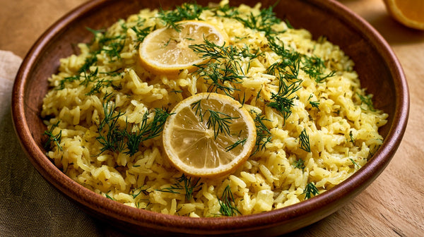 Greek Lemon Rice (Authentic & Fluffy)