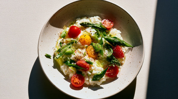 Summer Risotto with Zucchini, Peas and Basil
