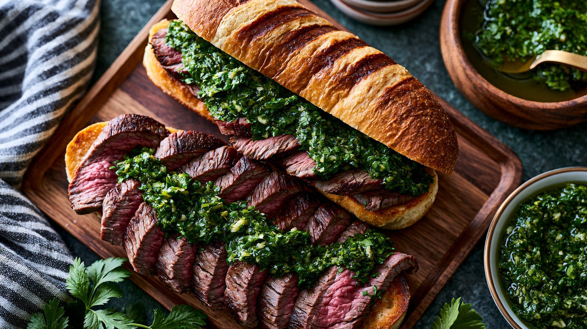 The Best Chimichurri Steak Sandwich