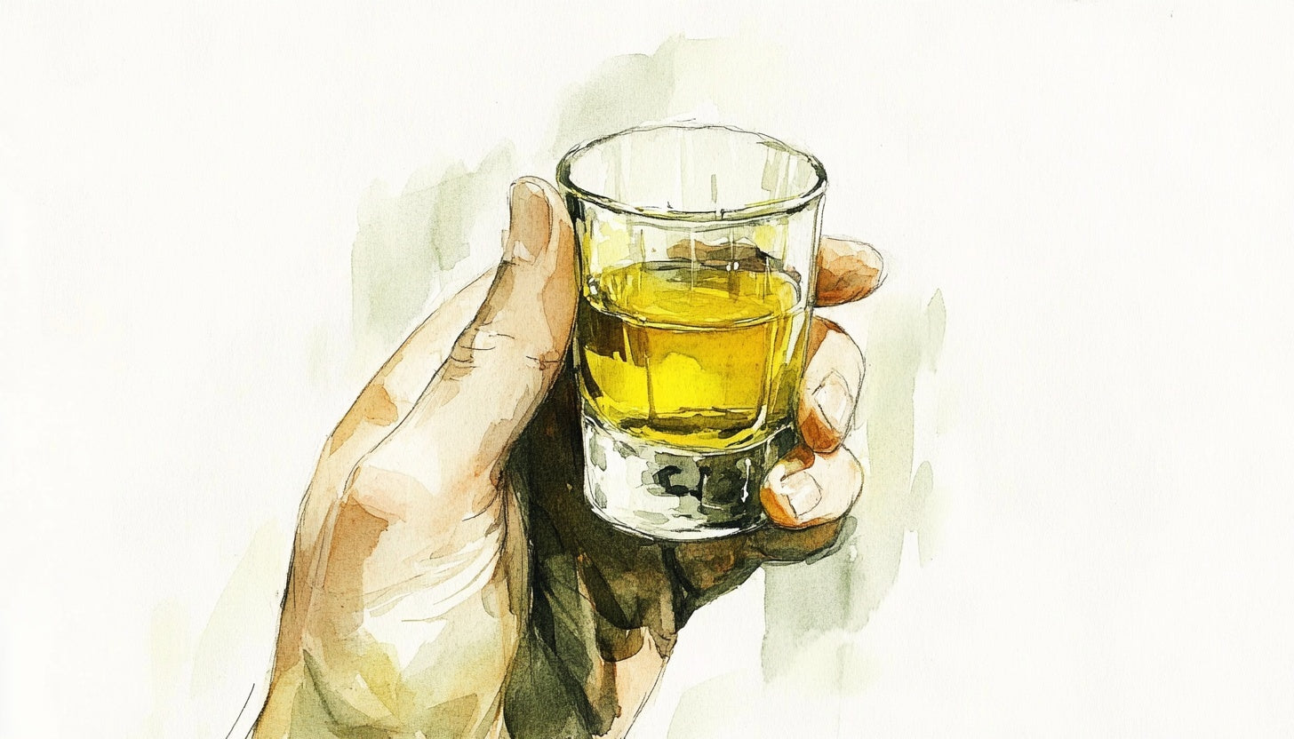 A daily spoonful of high-polyphenol extra virgin olive oil taken as an evening ritual